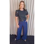 T-shirt Feminina Manga Guipir - Preto - Cod 523