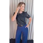 T-shirt Feminina Manga Guipir - Preto - Cod 523