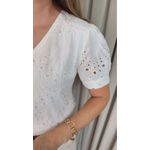 Blusa Feminina Em Lese Bordada - Branca - Cod 531