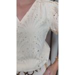 Blusa Feminina Em Lese Bordada - Off White - Cod 531