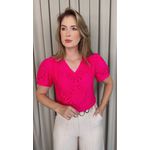 Blusa Feminina Em Lese Bordada - Pink - Cod 531