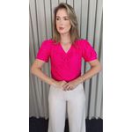 Blusa Feminina Em Lese Bordada - Pink - Cod 531
