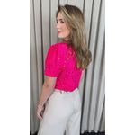 Blusa Feminina Em Lese Bordada - Pink - Cod 531