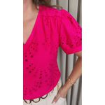 Blusa Feminina Em Lese Bordada - Pink - Cod 531