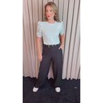 T-shirt Feminina Manga Guipir - Verde - Cod 523