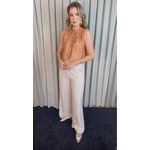 Regata Feminina Plisada Bordada - Terracota - Cod 527