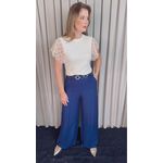 T-shirt Feminina Com Detalhe Na Manga Guipir - Off White - Cod 525