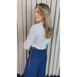 Camisa Feminina Manga Longa Bordada Lese Coração - Branco - Cod: 532