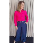 Camisa Feminina Manga Longa Bordada Lese Coração - Pink - Cod: 532