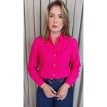 Camisa Feminina Manga Longa Bordada Lese Coração - Pink - Cod: 532