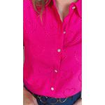 Camisa Feminina Manga Longa Bordada Lese Coração - Pink - Cod: 532
