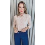 Camisa Feminina Manga Longa Bordada Lese Coração - Off White - Cod: 532