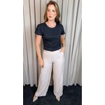 T-shirt Feminina Manguinha Bordada Delicada - Preto - Cod 512