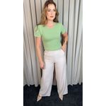 T-shirt Feminina Manguinha Bordada Delicada - Verde - Cod 512