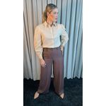 Camisa Feminina Manga Longa Bordada Flor - Cod: 299 - Nude