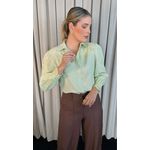 Camisa Feminina Manga Longa Bordada Flor - Cod: 299 - Verde