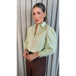 Camisa Feminina Manga Longa Bordada Flor - Cod: 299 - Verde