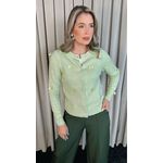 Blusa Feminina Manga Longa Laço - Verde - Cod 278