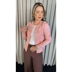 Blusa Feminina Manga Longa Laço - Rosa - Cod 278