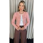 Blusa Feminina Manga Longa Laço - Rosa - Cod 278