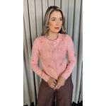 Blusa Feminina Manga Longa Laço - Rosa - Cod 278
