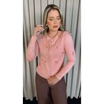 Blusa Feminina Manga Longa Laço - Rosa - Cod 278