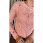 Blusa Feminina Manga Longa Laço - Rosa - Cod 278
