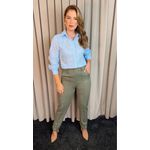 Camisa Feminina Manga Longa Bordada Ramos - Azul - Cod: 517