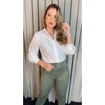 Camisa Feminina Manga Longa Bordada Ramos - Branca - Cod: 517