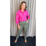 Camisa Feminina Manga Longa Bordada Ramos - Pink - Cod: 517