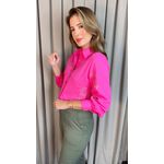 Camisa Feminina Manga Longa Bordada Ramos - Pink - Cod: 517