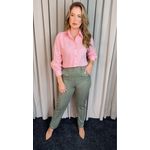 Camisa Feminina Manga Longa Bordada Ramos - Rosa - Cod: 517