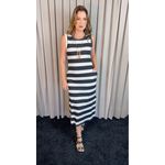 Vestido Feminino Longo Em Malha - Cod 513- Preto/ Branco