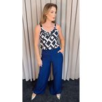 Regata Feminina Estampada - Preta/ Branca - Cod 510