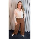 Camisa Feminina Manga Longa Bordada Lese - Off White - Cod: 516