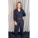 Camisa Feminina Manga Longa Lisa - Preto - Cod: 502