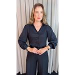 Camisa Feminina Manga Longa Lisa - Preto - Cod: 502