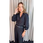 Camisa Feminina Manga Longa Lisa - Preto - Cod: 502