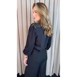 Camisa Feminina Manga Longa Lisa - Preto - Cod: 502