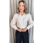 Camisa Feminina Manga Longa Lisa - Off White - Cod: 502