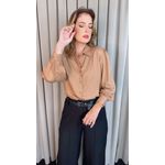 Camisa Feminina Manga Longa Lisa - Nude - Cod: 502