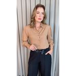 Camisa Feminina Manga Longa Lisa - Nude - Cod: 502