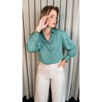Camisa Feminina Manga Longa Lisa - Verde - Cod: 502