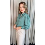 Camisa Feminina Manga Longa Lisa - Verde - Cod: 502