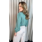 Camisa Feminina Manga Longa Lisa - Verde - Cod: 502