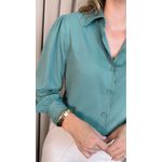 Camisa Feminina Manga Longa Lisa - Verde - Cod: 502