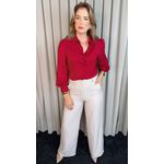 Camisa Feminina Manga Longa Lisa - Marsala - Cod: 502