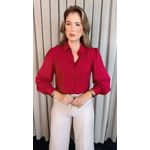 Camisa Feminina Manga Longa Lisa - Marsala - Cod: 502