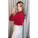 Camisa Feminina Manga Longa Lisa - Marsala - Cod: 502