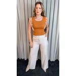 T-shirt Feminina Cavada Bordada - Terracota - Cod 515